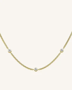 Rosefield 3 Birthstone Necklace New