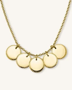 Rosefield 5 Coin Charm Necklace Hot