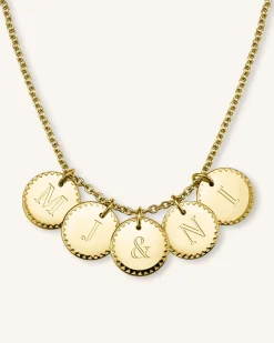 Rosefield 5 Coin Charm Necklace Hot
