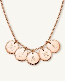 Rosefield 5 Coin Charm Necklace Hot