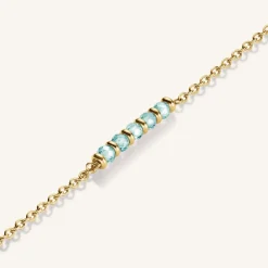 Rosefield 5 Stone Bracelet Blue Online
