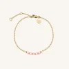 Rosefield 5 Stone Bracelet Pink Discount