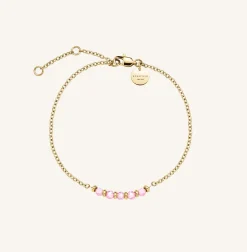 Rosefield 5 Stone Bracelet Pink Discount