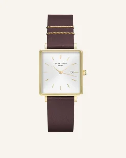 Rosefield Aubergine Gold Strap Discount