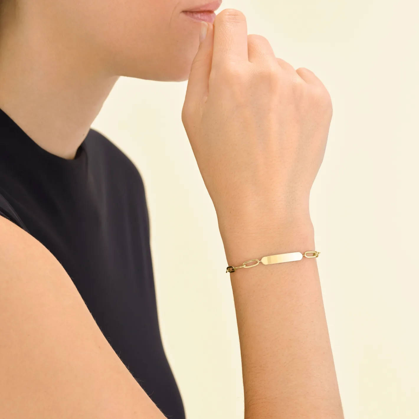 Rosefield Bar Hammered Bracelet New