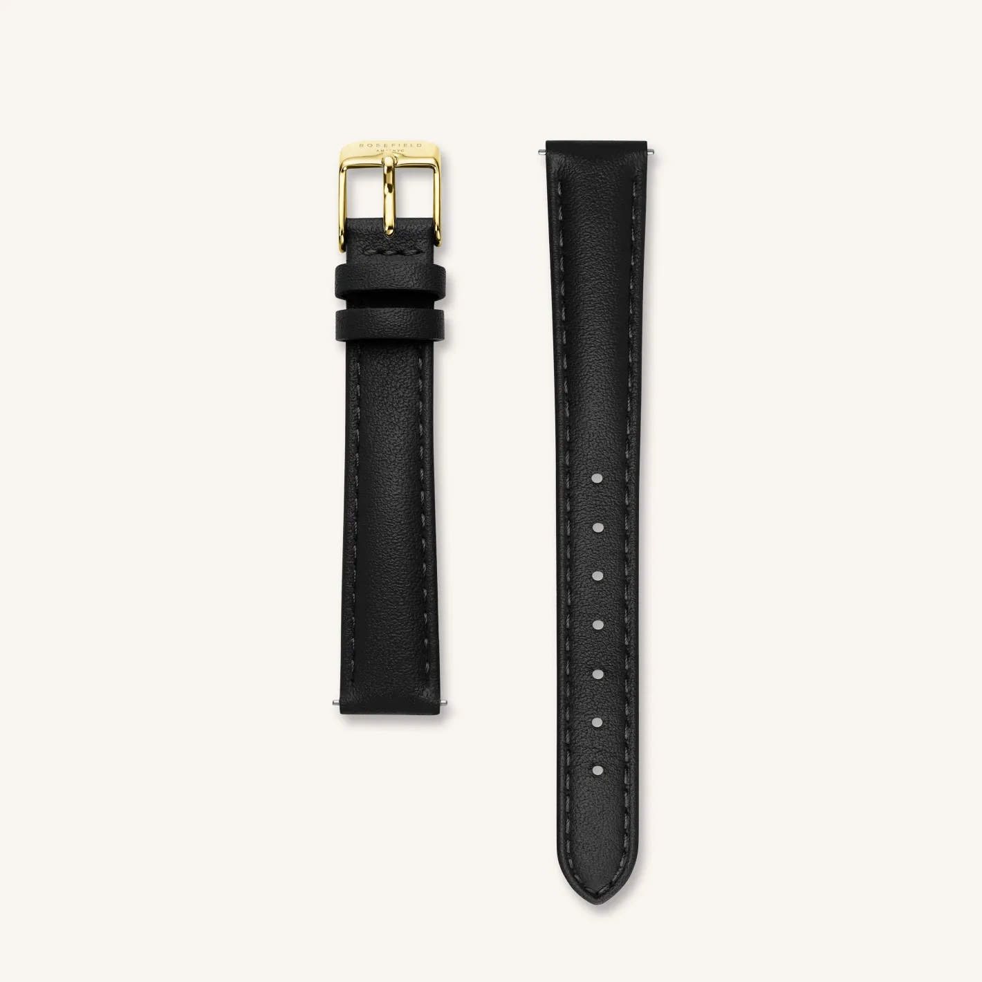 Rosefield Black Leather Strap Online