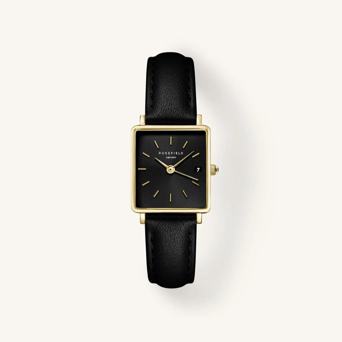 Rosefield Black Leather Strap Online