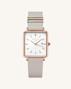 Rosefield Boxy Cool Grey Rose Gold Clearance
