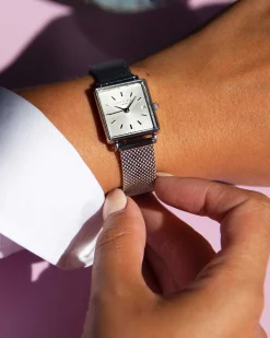 Rosefield Boxy XS Silver Mesh Outlet