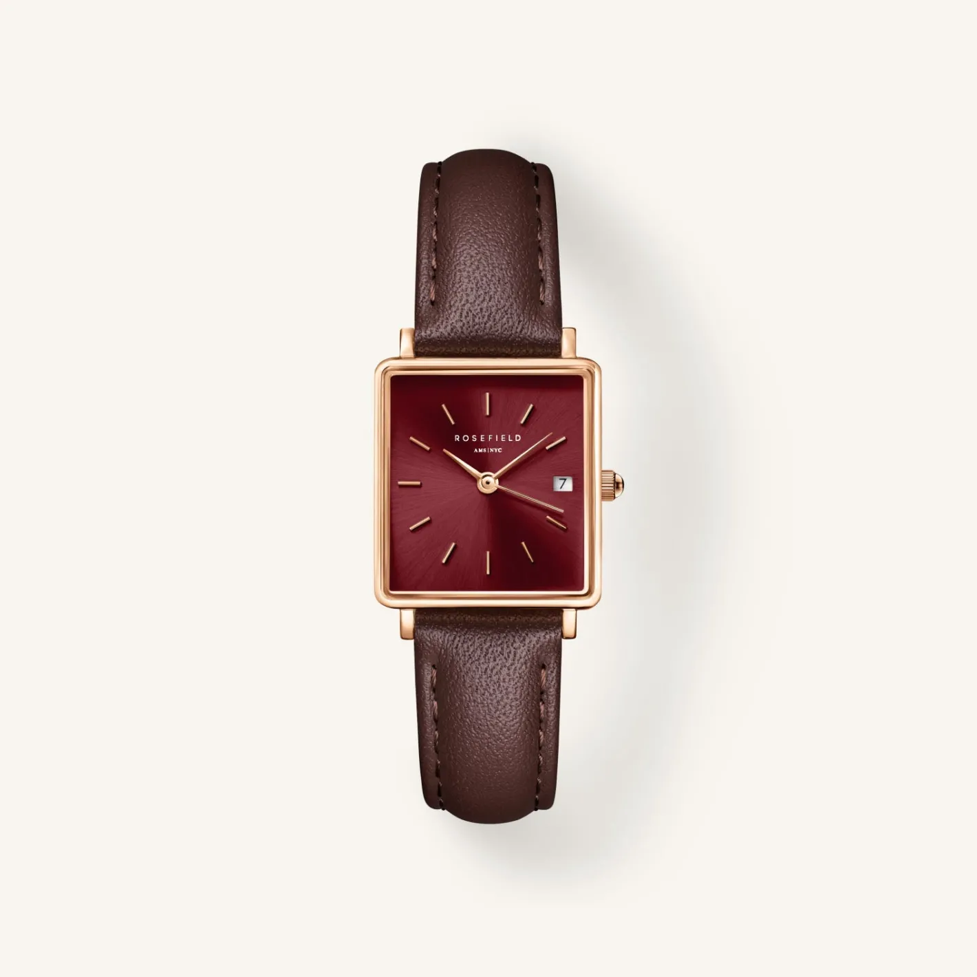 Rosefield Brown Leather Strap Hot