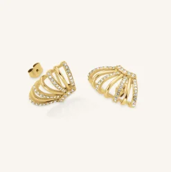 Rosefield Caged Crystal Earrings Fashion