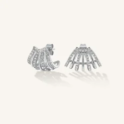 Rosefield Caged Crystal Earrings Fashion