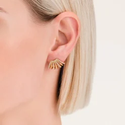 Rosefield Caged Crystal Earrings Fashion