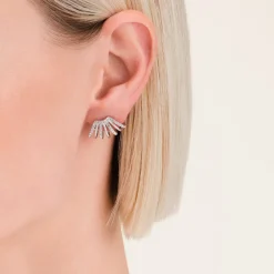 Rosefield Caged Crystal Earrings Fashion