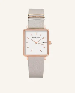 Rosefield Cool Grey Rose gold Strap Sale