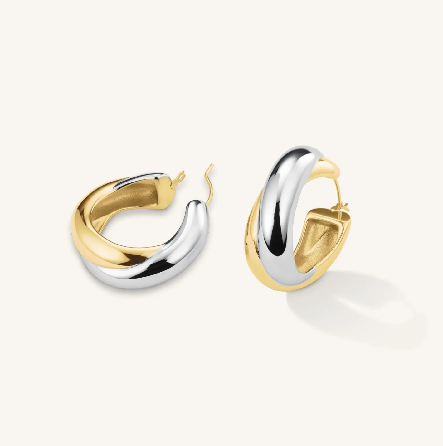 Rosefield Crossed Hoops New