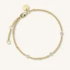 Rosefield Crystal Bracelet Gold Clearance