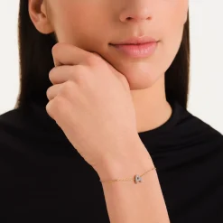 Rosefield Crystal Letter A Bracelet Sale