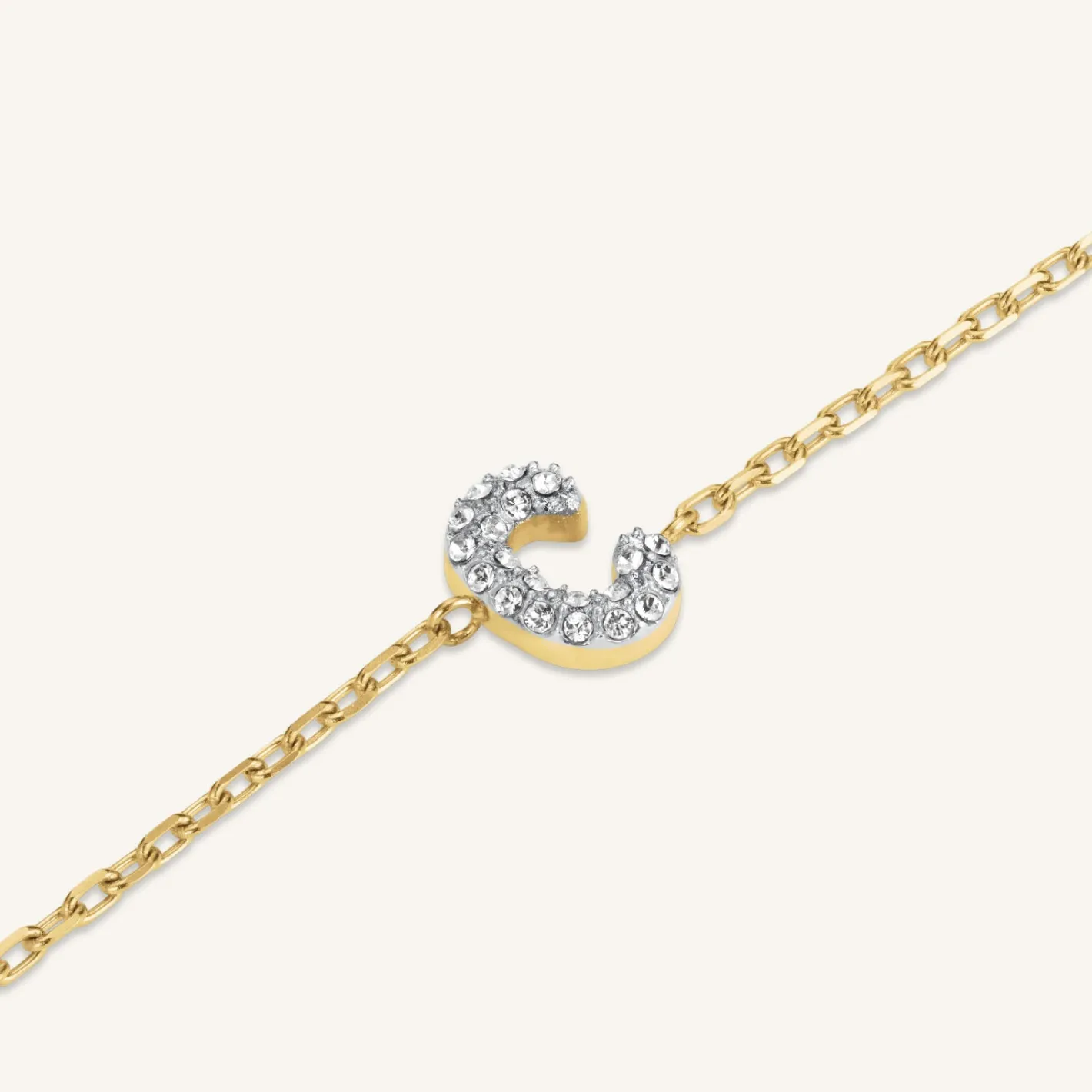 Rosefield Crystal Letter C Bracelet Sale