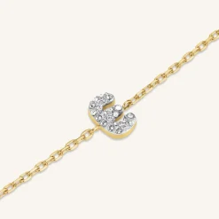 Rosefield Crystal Letter E Bracelet Sale