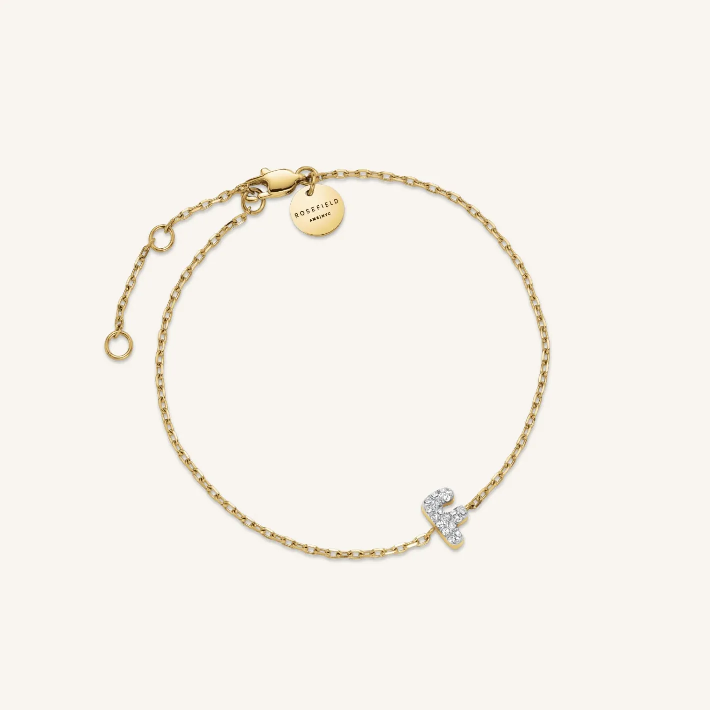 Rosefield Crystal Letter F Bracelet Sale