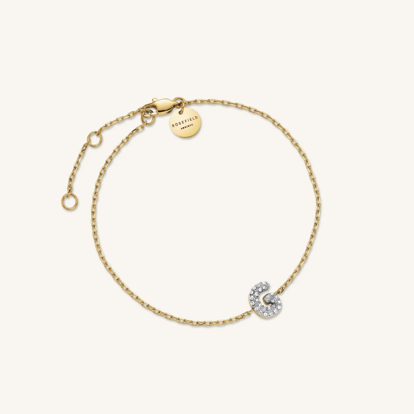 Rosefield Crystal Letter G Bracelet Online