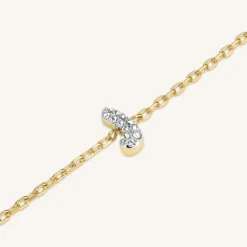 Rosefield Crystal Letter J Bracelet New