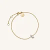 Rosefield Crystal Letter L Bracelet Outlet