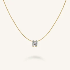 Rosefield Crystal Letter N Necklace Fashion