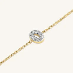 Rosefield Crystal Letter O Bracelet New