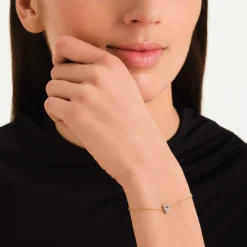 Rosefield Crystal Letter P Bracelet Discount