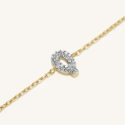 Rosefield Crystal Letter Q Bracelet Clearance