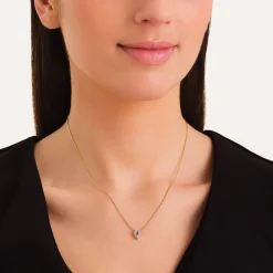 Rosefield Crystal Letter Q Necklace Discount