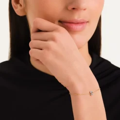 Rosefield Crystal Letter S Bracelet Discount