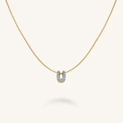 Rosefield Crystal Letter U Necklace Outlet