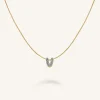 Rosefield Crystal Letter V Necklace Discount
