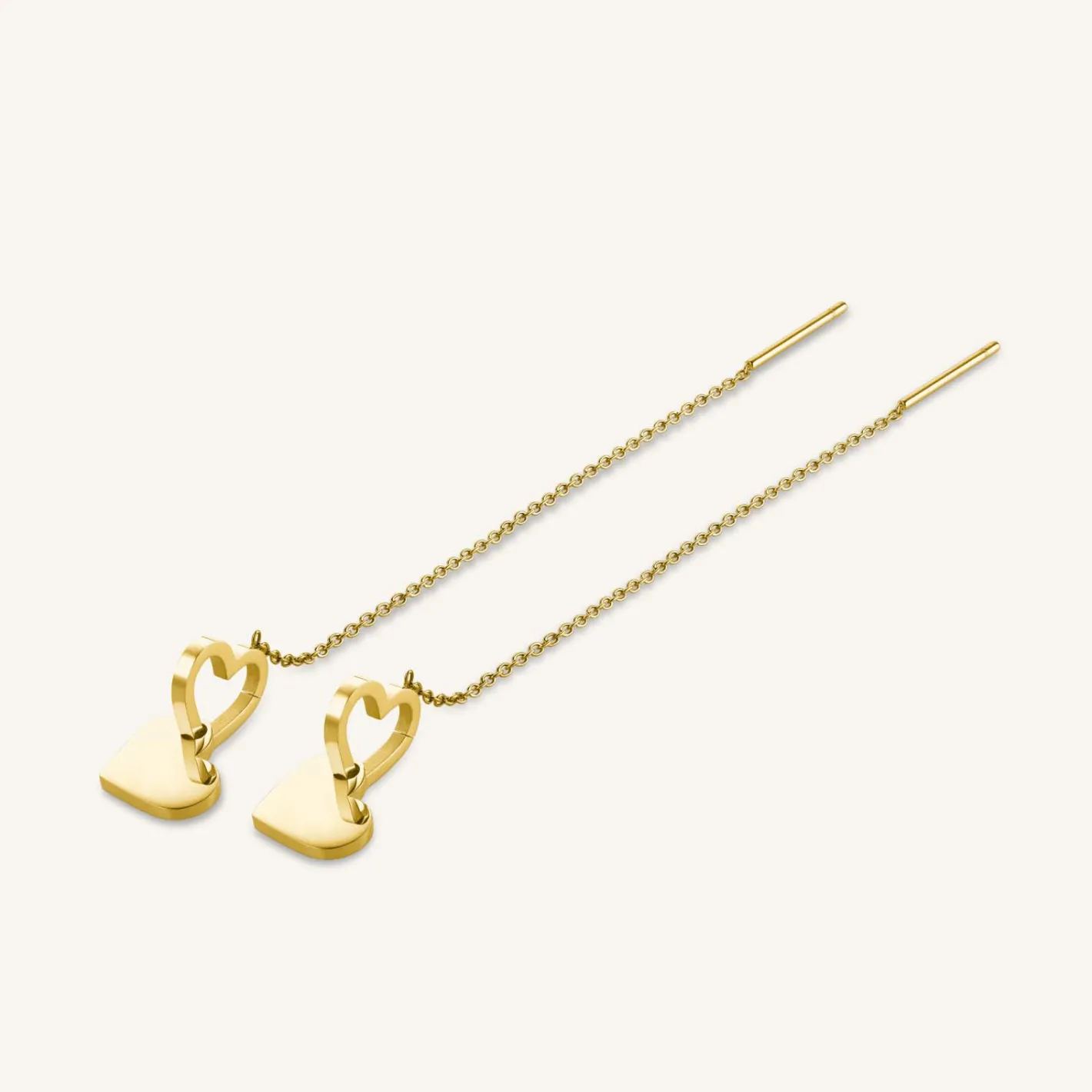 Rosefield Double Heart Earrings Clearance