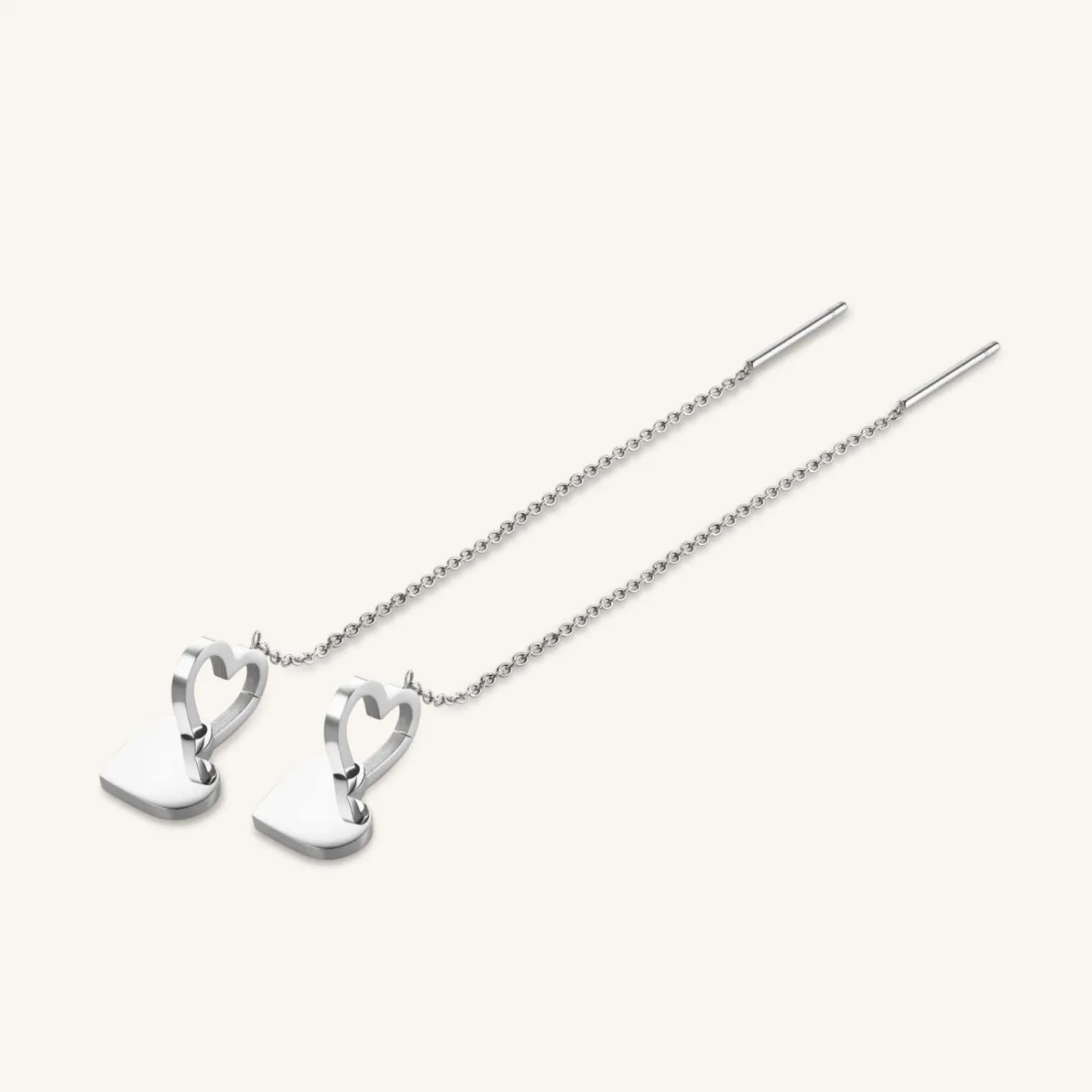 Rosefield Double Heart Earrings Clearance