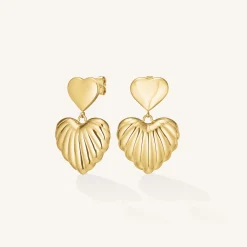 Rosefield Double Heart Earrings Online