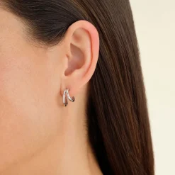 Rosefield Double Hoop Silver Online