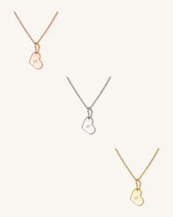 Rosefield Duo Heart Necklace Outlet
