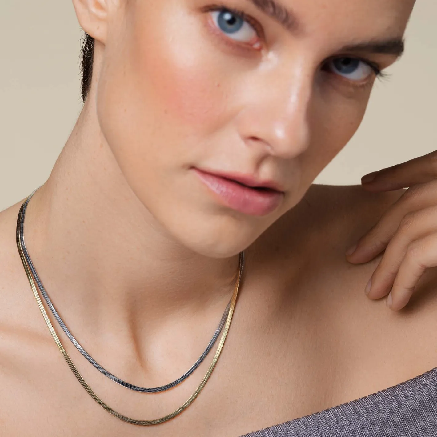 Rosefield Duo Snake Necklace Fashion