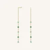 Rosefield Emerald Dotted Threader Earrings Discount