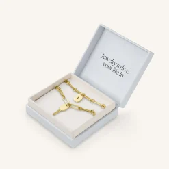 Rosefield Friendship Bracelet Set Octagon Gold Discount