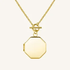 Rosefield Geo Locket Gold Discount