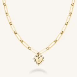 Rosefield Heart Baguette Necklace Discount