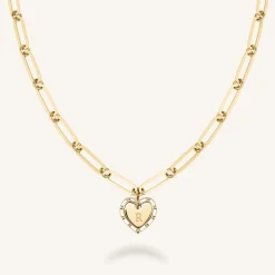 Rosefield Heart Baguette Necklace Clearance