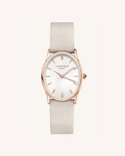 Rosefield Light Grey Nubuck Rose Gold Strap Best
