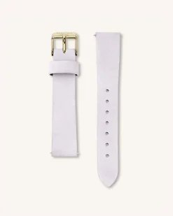 Rosefield Lilac Nubuck Gold Strap New