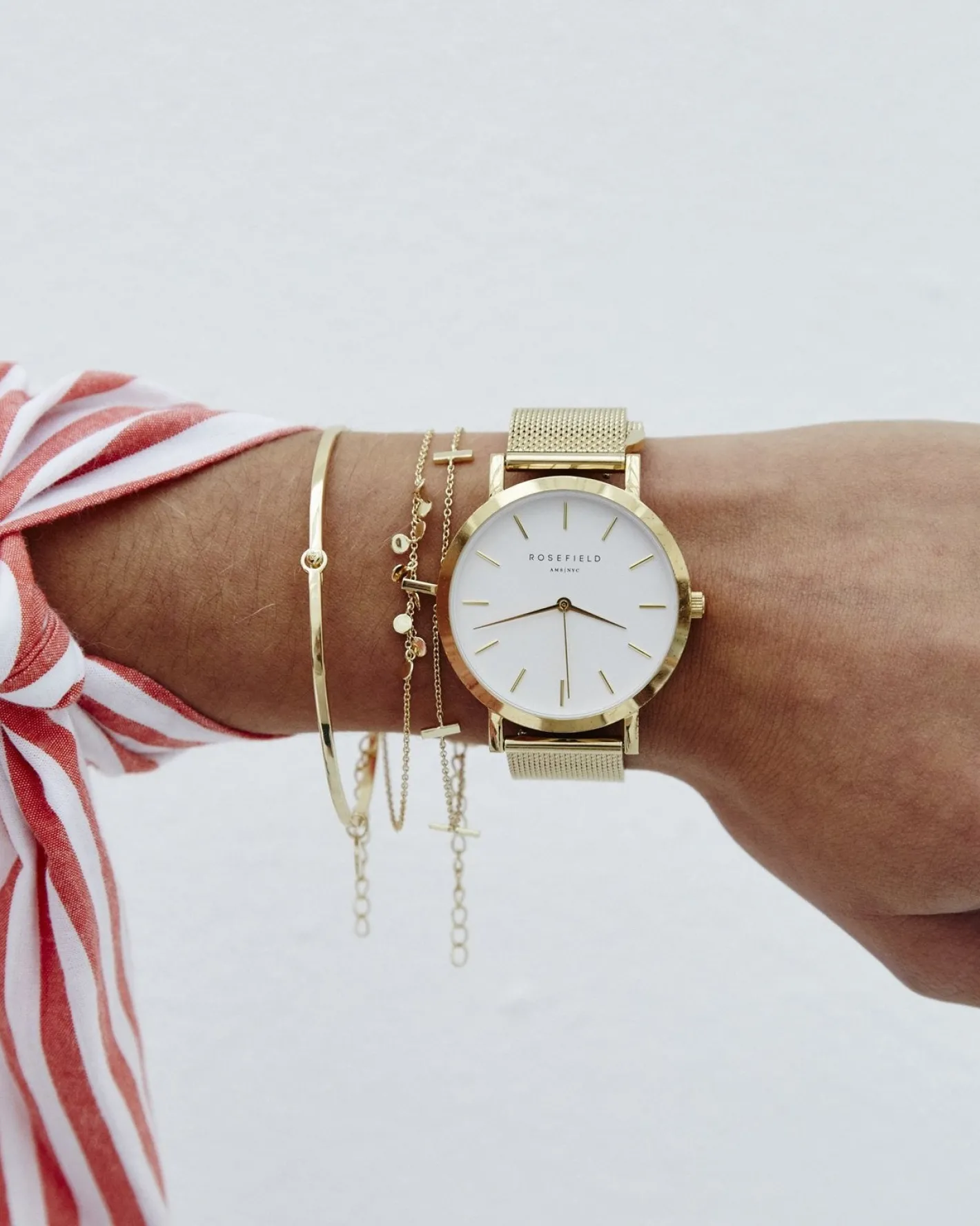 Rosefield Mercer Gold Mesh Fashion